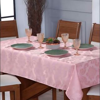 Toalha de Mesa Elegante  6 Lugares de Jacquard  2,0x1,40 em Oferta na Shopee