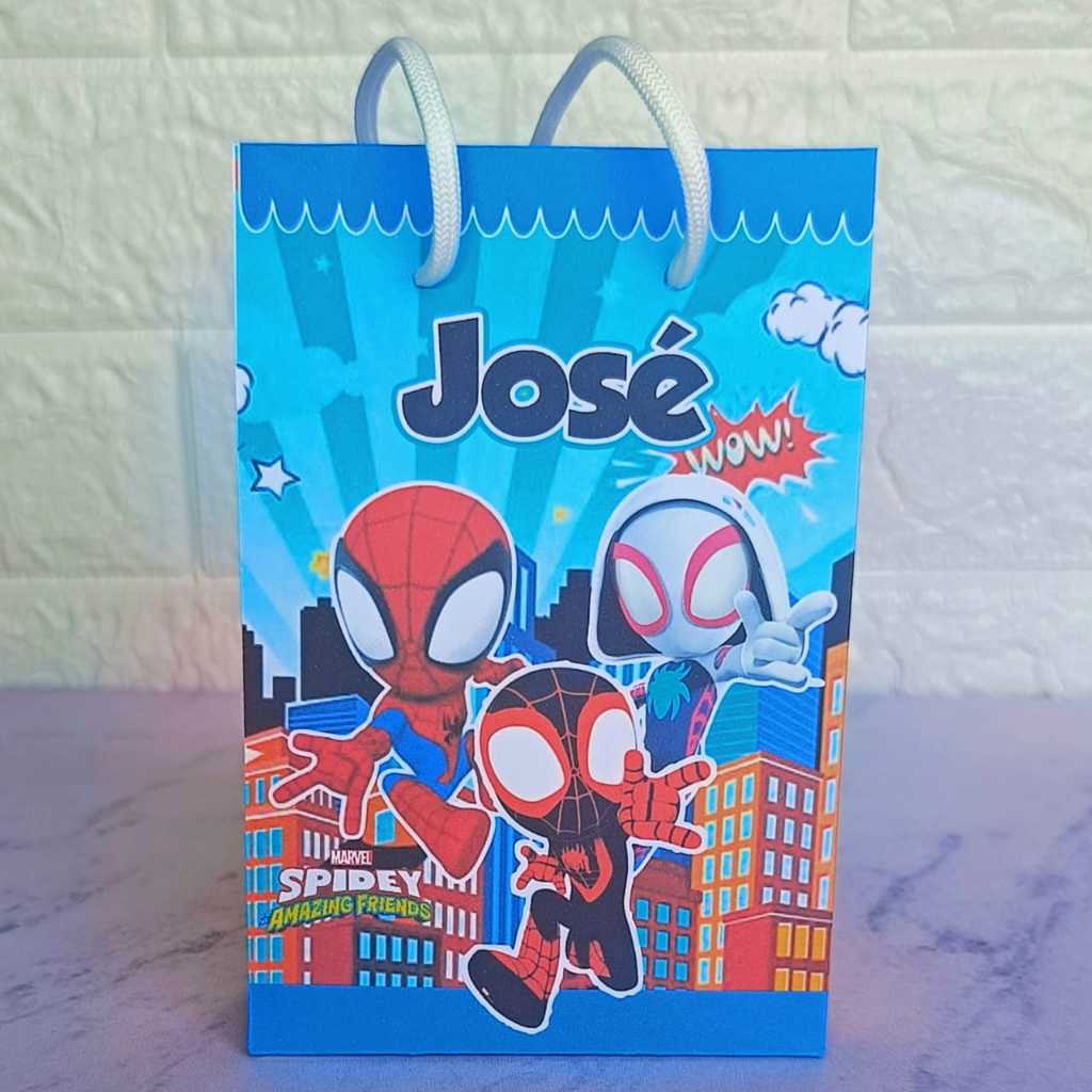 PEGUE E MONTE Sacolinha Personalizada Spidey Homem aranha baby Lembrancinha Festa Infantil Sacola Surpresa