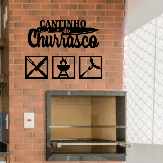 Placa Cantinho Do Churrasco Churrasqueira Decoração Mdf Para Casa