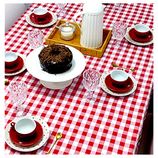 Toalha de Mesa Retangular 12 Lugares Em Oxford Xadrez 3,50m X 1,45 Picnic Piquenique Vermelho em Oferta na Shopee