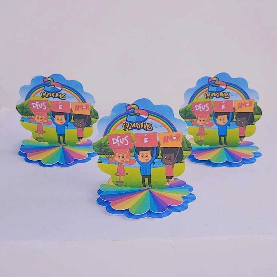 Kit Aplique 3D, 10, 20, 30 ou 40 und. Tag 3 PALAVRINHAS Personalizada | Lembrancinhas | Festa infantil | Aniversário