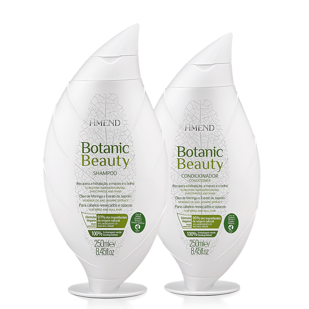 Amend Kit Botanic Beauty Óleo De Moringa Shampoo e Condicionador 250ml - Beauty