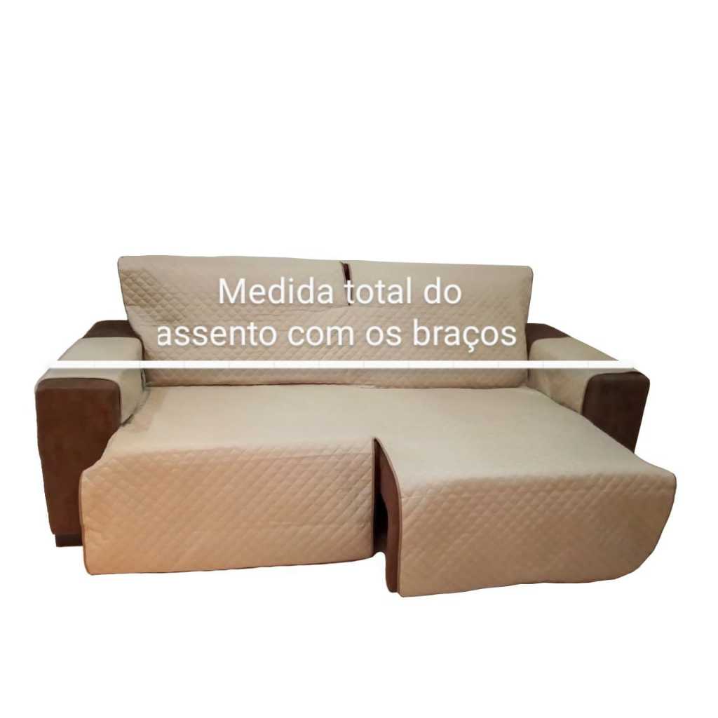 Protetor De Sofá 2.50 2 Módulos Retrátil E Reclinável Impermeável (Contando Com Os Braços) Melhor Preço