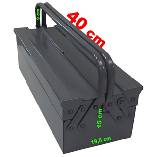 Caixa Ferramenta 3 Gavetas de 40 Cm Sanfonada Cabo FIXO CINZA 400.340 em Aço Reforçada 5 7 NILART em Oferta na Shopee