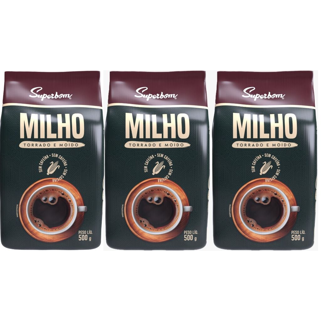 COMBO COM 3 CAFES DE MILHO 500G SUPERBOM em Oferta na Shopee