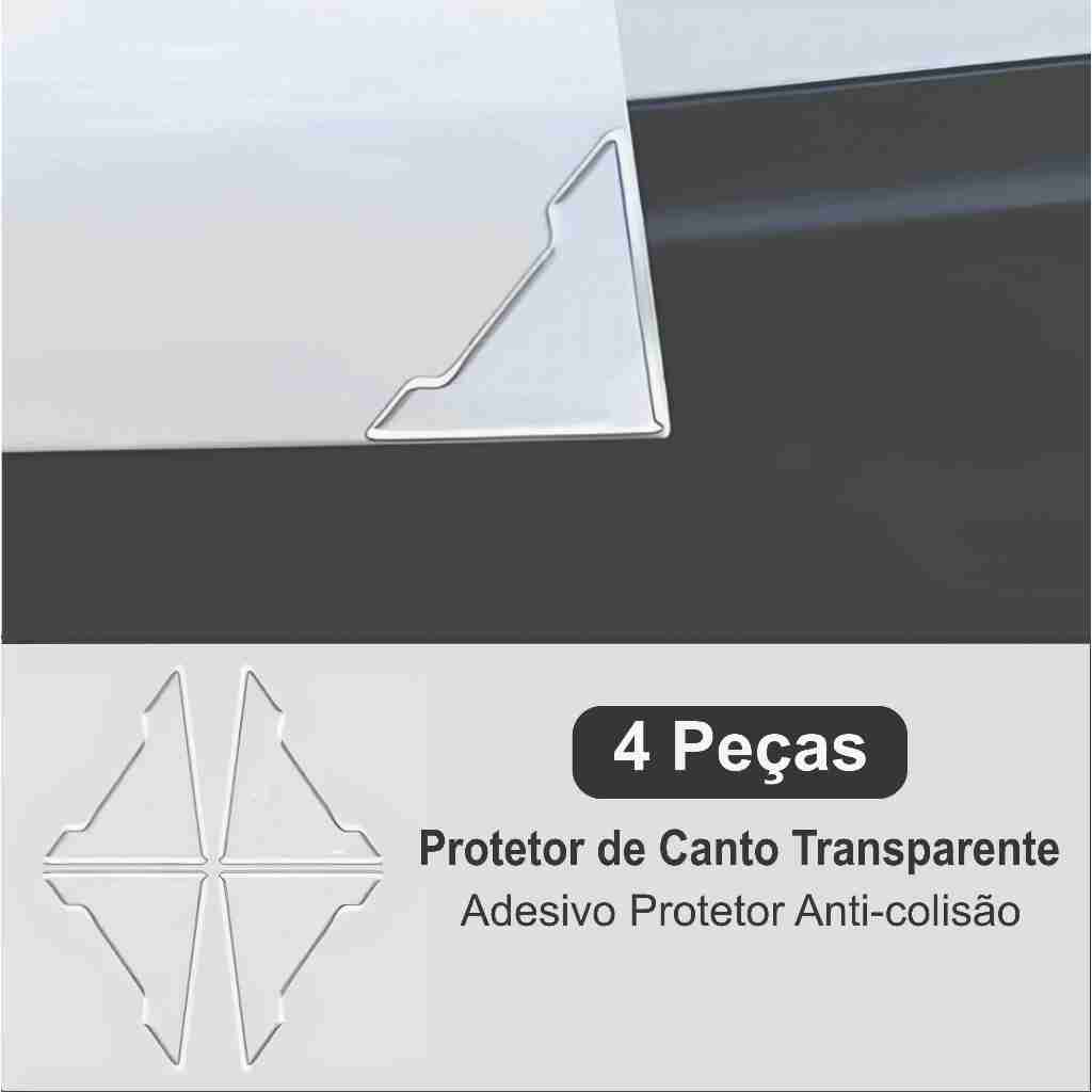 Protetor de Canto Porta Triangular Universal Todas as Marcas Resinado 3D Alto Relevo 4 Peças