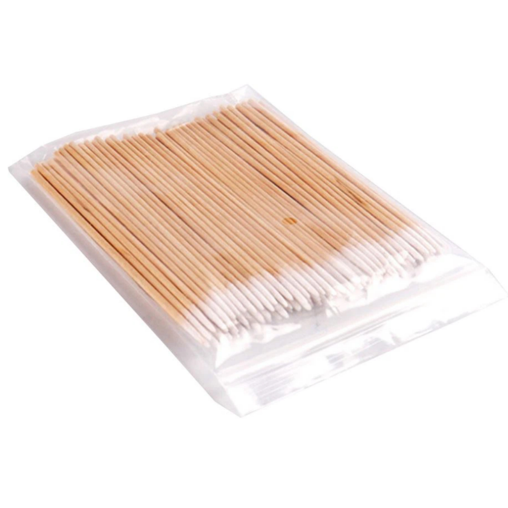 Kit com 100 Palitos Algodao Limpeza Henna Micropigmentacao Limpeza Alinhamento Sobrancelha