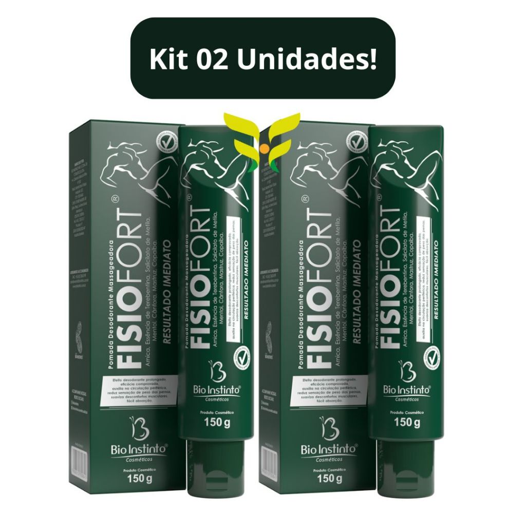Kit 2 Unidades: Pomada Massageadora FISIOFORT 150g Bio Instinto