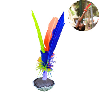 Brinquedo Peteca Com Penas Coloridas em Oferta na Shopee