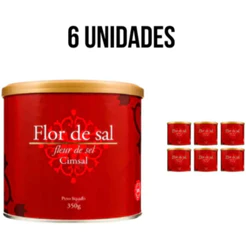 Kit 6x Flor de Sal Marinho Cimsal Lata 350g