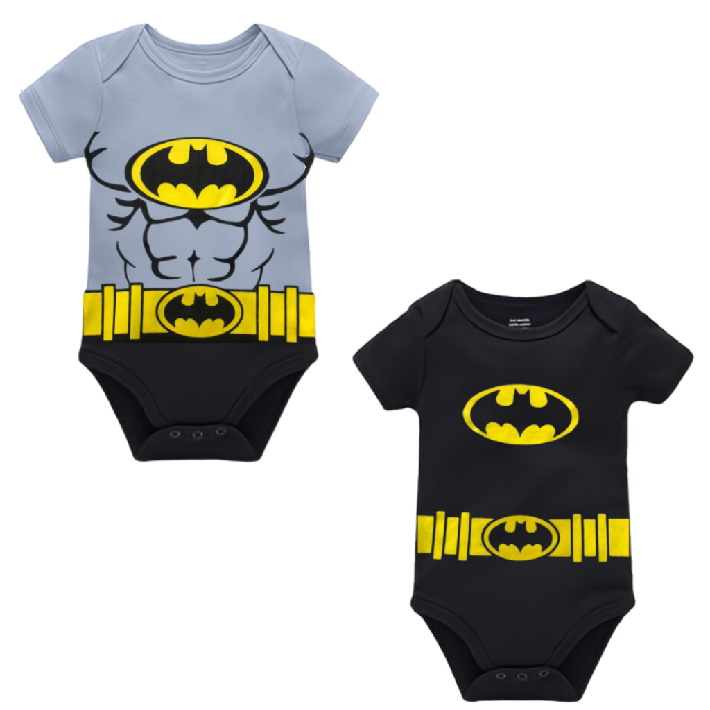Body Bebe Batman Macacao Tematico Infantil Personagens Fantasia Mesversario Bori bory