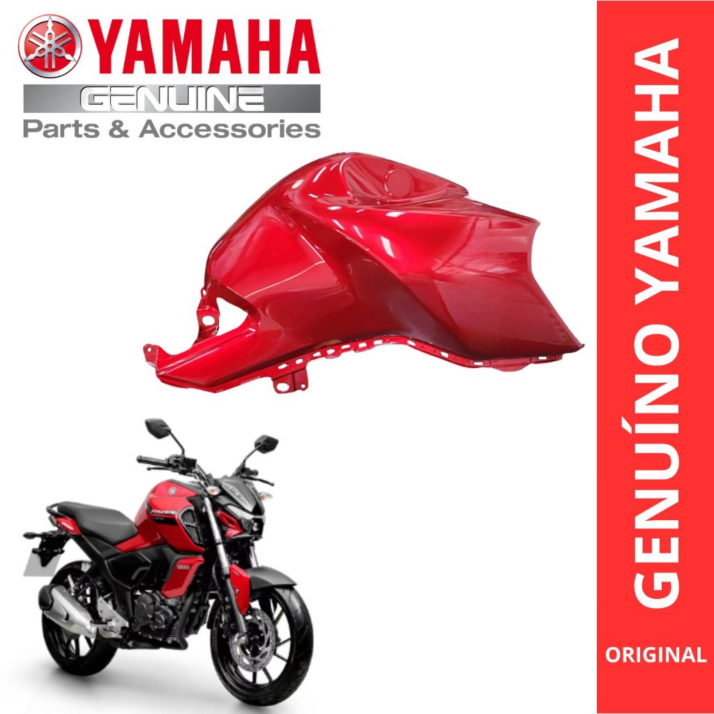 CARENAGEM CAPA TANQUE DIREITA VERMELHA FAZER FZ15 ABS 2023 2024 2025 2026 ORIGINAL YAMAHA