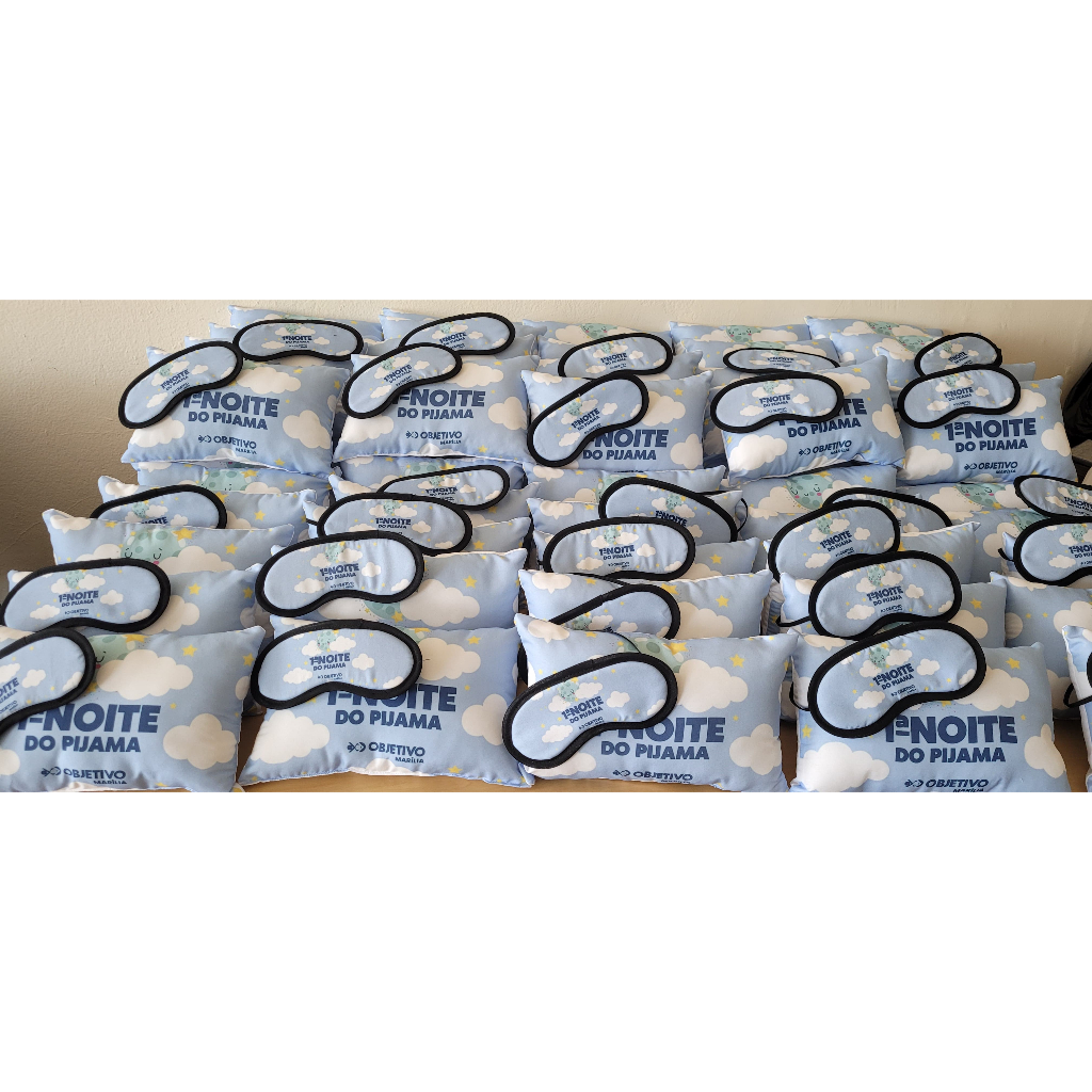 Kit Festa Almofada e Tapa Olho Personalizado com seu Tema Logo Lembrancinha Aniversário Festa Casamento Evento Coorporat em Oferta na Shopee