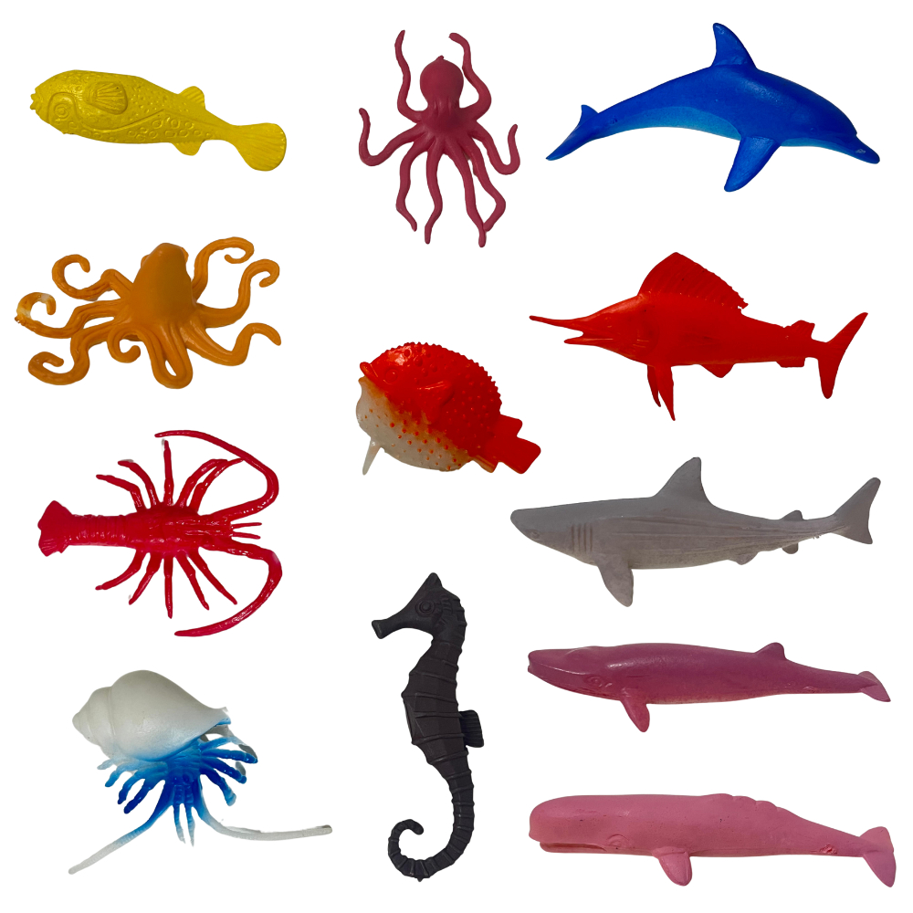 Animais Marinhos Tubarão Peixe Caranguejo Realista Brinquedo Animais Aquaticos em Oferta na Shopee