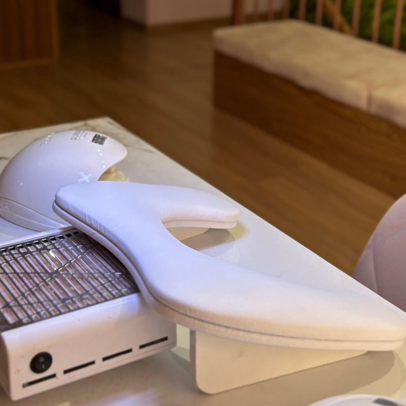 APOIO DE MÃO PUNHO UNHAS EM GEL BRANCO LISO em Oferta na Shopee