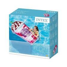 Boia Colchão Bronzeador Milk Shake Inflável Piscina Intex 5877