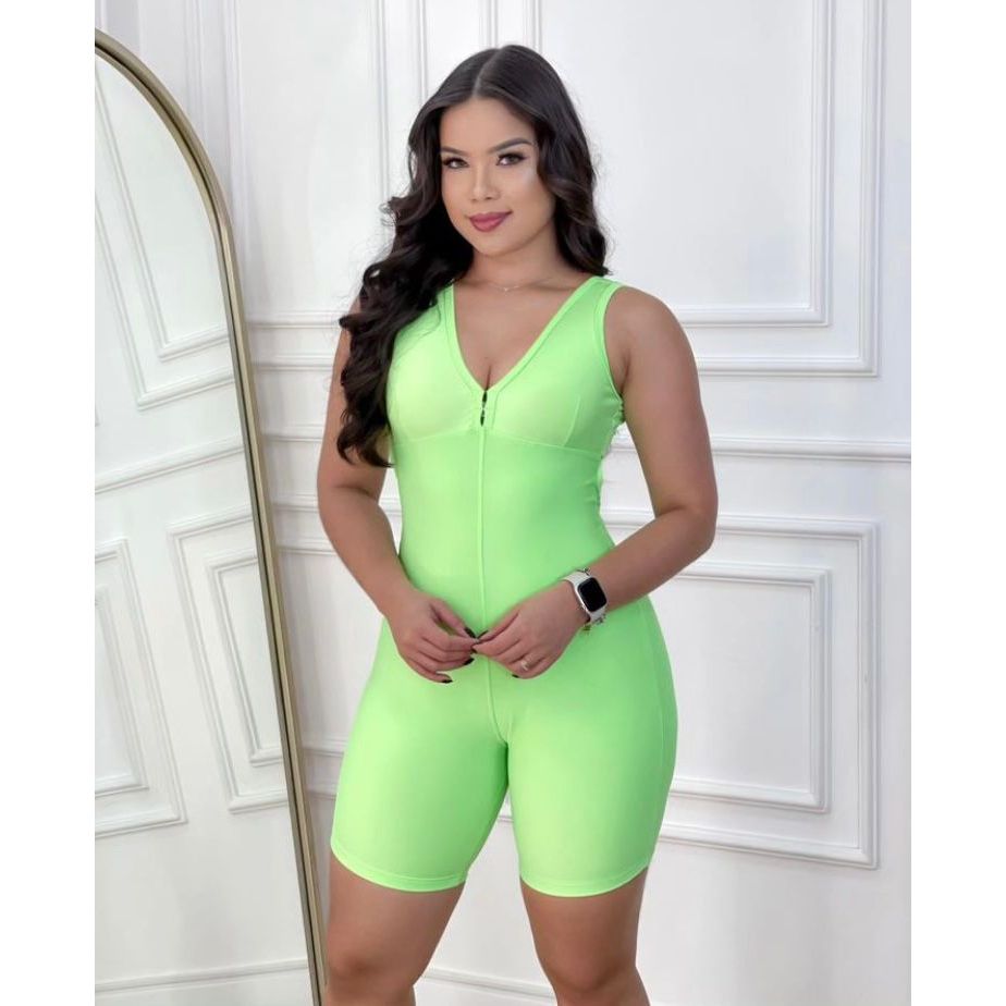Macacão Curto Fitness Bom Para Ciclista, Hidroginástica, Natação, Academia Envio Imediato
