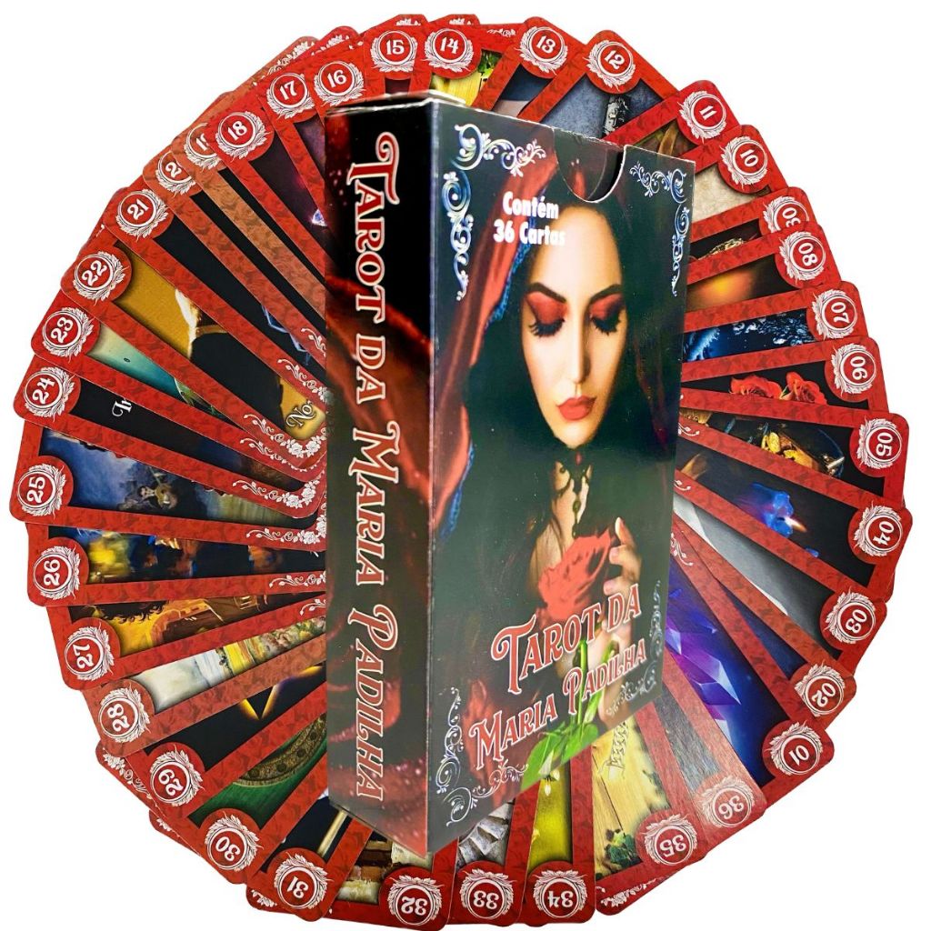 Baralho Tarot Maria Padilha Pomba gira 36 Cartas com Manual em Oferta na Shopee