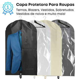 Capa Protetora de Roupas Terno jaquetas Vestido de Noiva Festa Madrinha Anti Mofo Organizador em Oferta na Shopee