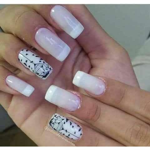 Película de unha cartela com 12 unidades gaiolinha  | adesivo de unha | decoração para unhas.