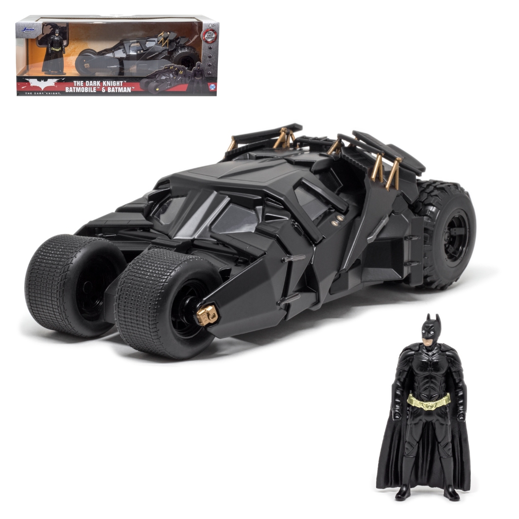 Miniatura Batmovel The Dark Knight 2008 com Boneco 1/24 Jada