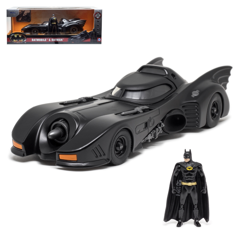 Miniatura Batmovel 1989 com Boneco Batman 1/24 Jada