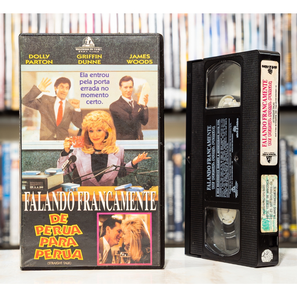 VHS Falando Francamente - De Perua Pra Perua - LEGENDADO - Dolly Parton Griffin Dunne James Woods - Original - Fita de Vídeo Filme - Abril Vídeo - Raro