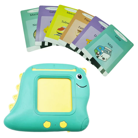 Jogo Interativo de Cartas Infantil Aprendizagem de Inglês Português para Crianças Barulho Brinquedo
