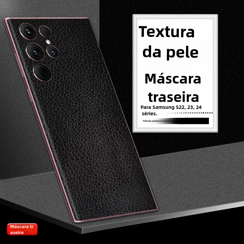 Pelicula De Traseira Para  SAMSUNG, Protetor De Traseira, Adesivo  imitação de couro, pra  S24/S23 ULTRA/S23/S22 ULTRA em Oferta na Shopee