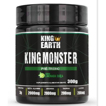 Pré Treino King Monster   Limonada Suiça- 300g - Rei terra em Oferta na Shopee