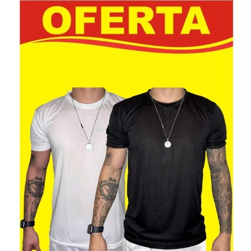 Kit Conjunto 2 Camisetas Dry Fit Masculina Casual - Treino - Academia- Exercícios -Corrida- Futebol