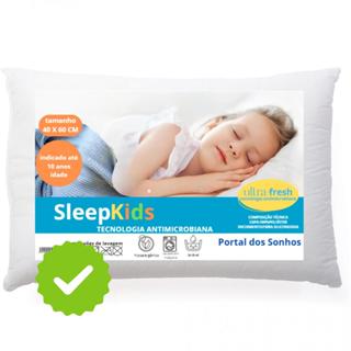 Travesseiro Infantil Sleep Kids 40x60 Antialérgico Macio em Oferta na Shopee