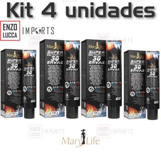 Kit 4 Unidades Super Gel 30 Ervas 150g Mary Life em Oferta na Shopee