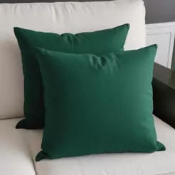 2 Capas Almofadas Jacquard 45x45cm Verde Escuro
