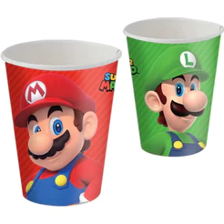 8~40 COPO PAPEL FESTA SUPER MARIO 200ML FESTCOLOR (CHOCO)
