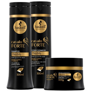 Kit Cavalo forte Shampoo 300ml, Condicionador 300ml e máscara 300g
