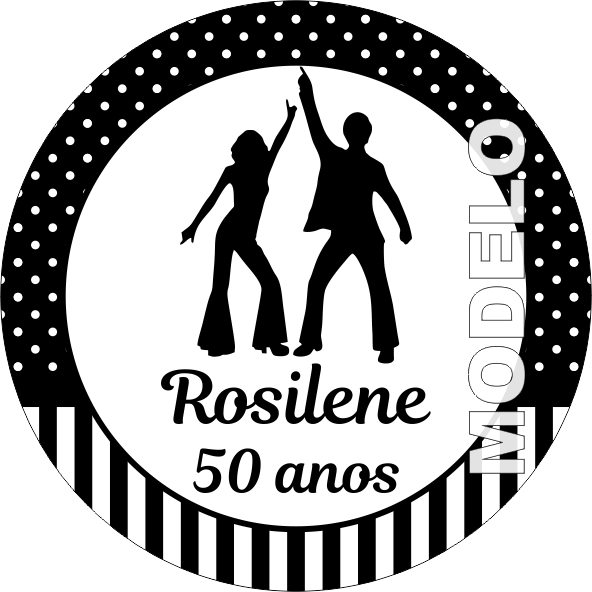 Adesivo Balada Anos 60 (4cm, 5cm, 6cm, 7cm, 8cm e 9cm) Tag Etiqueta Rótulo Personalizado em Oferta na Shopee