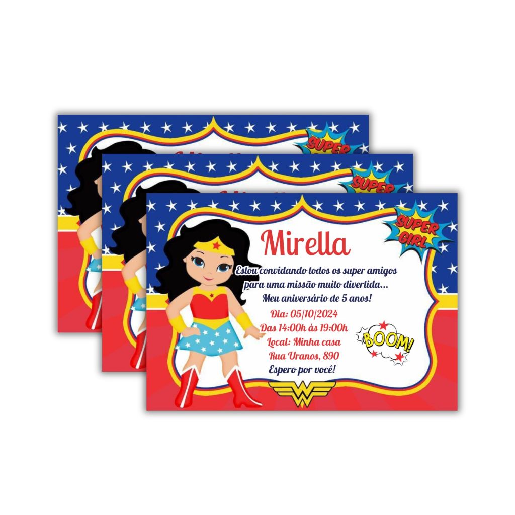 Convite Mulher Maravilha: Onde Comprar | BuscaProdutos