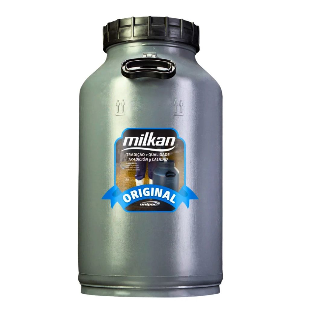 Vasilhame Plástico Latão Leite 50 Litros Unipac Cinza Milkan em Oferta na Shopee