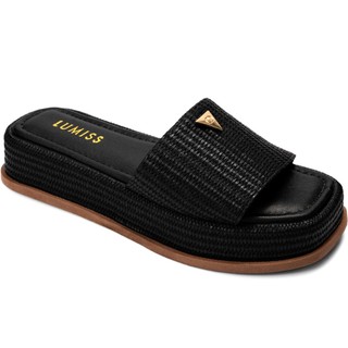 Sandália Tamanco Feminino Lumiss Flatform Confortável Juta Preto em Oferta na Shopee