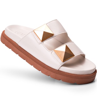 Papete Feminina Lumiss Chinelo Casual Confortável Spike Pirâmide em Oferta na Shopee