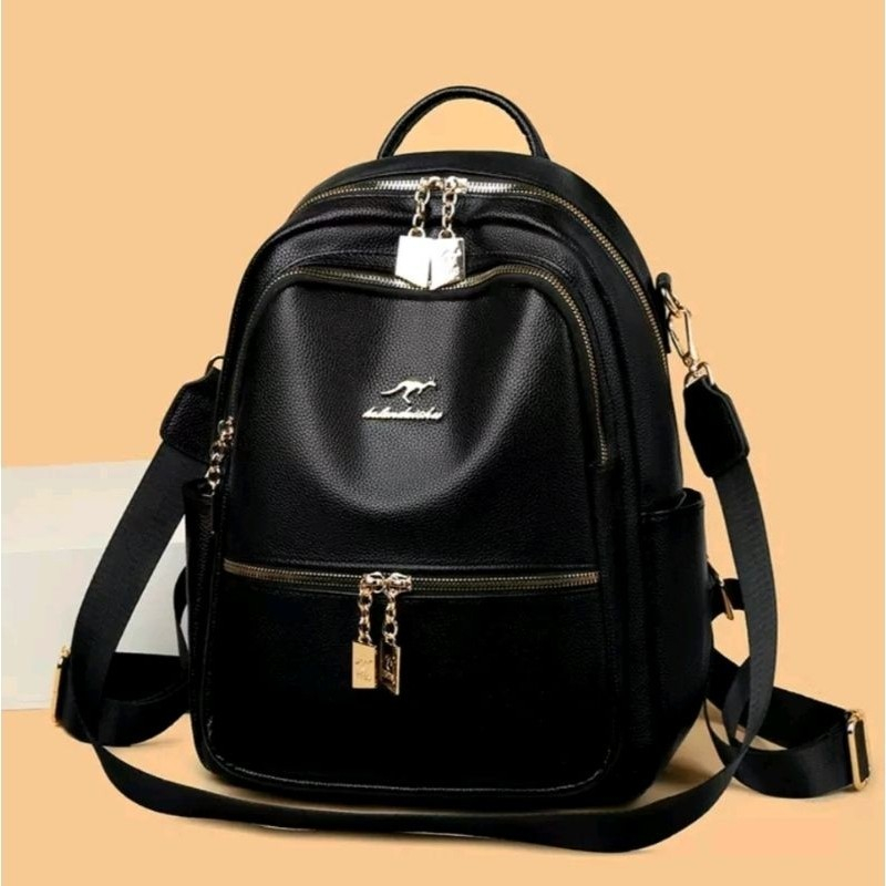 Mochila Multiuso De Couro Macio De Alta Qualidade Viagem Escolar MODA SHOPE em Oferta na Shopee