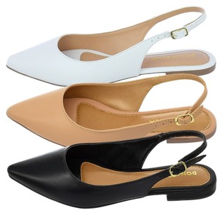 Kit 3 Pares Sapatilha Rasteira Aberta Feminina Lisa Confort Casual Atacado Novo