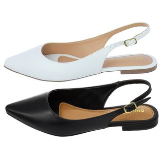 Kit 2 Pares Sapatilha Rasteira Aberta Feminina Lisa Confort Casual Atacado Novo Classica Napa Ajustavel Bico Fino
