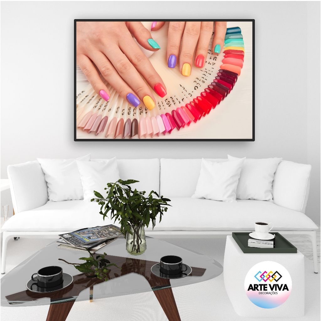 quadro decorativo manicure nails designer decoração salão e studio de beleza