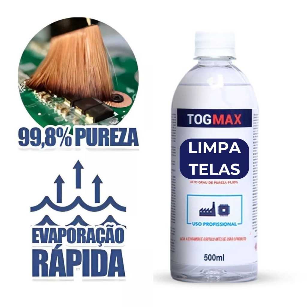 LIMPA TELAS ELETRONICO 500ml - LIMPADOR DE USO GERAL - ELETRONICOS - PC  PLACAS