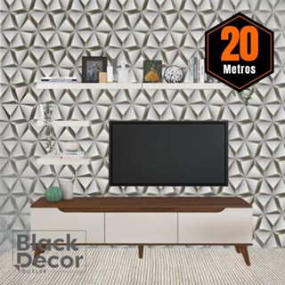 Papel de Parede PREMIUM 3D Adesivo Geométrico Sala, Quarto, Cozinha 5m x 45cm em Oferta na Shopee