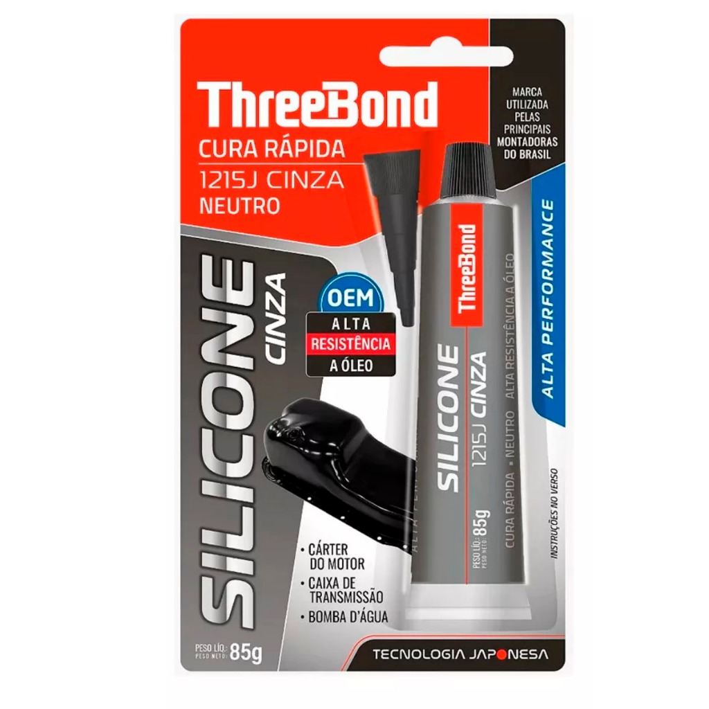 Cola Silicone Motor Cinza Threebond - 85g - Alta Temperatura 60º/200ºc (Cola Motor Bomba Agua Óleo)