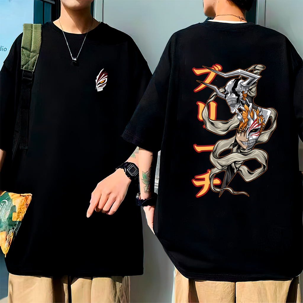 Camisa Oversized Ichigo Camiseta Anime Piratas Mar Mangá Bleach Unissex em Oferta na Shopee
