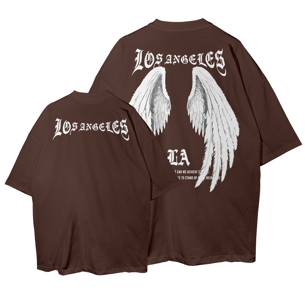 Camiseta Oversized Los Angeles Wings Asas Angel Streetwear Camisa Unissex